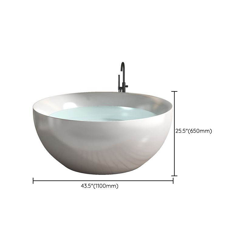 Round Soaking Stand Alone Bathtub Antique Finish Back to Wall Bath Tub Clearhalo 'Bathroom Remodel & Bathroom Fixtures' 'Bathtubs' 'Home Improvement' 'home_improvement' 'home_improvement_bathtubs' 'Showers & Bathtubs' 1200x1200_3807b8f9-6824-48ac-9f97-362b2d106c51