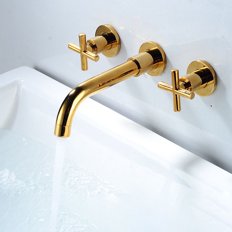 Full Copper Widespread Sink Faucet Double Handle Wall Mounted Bathroom Basin Faucet Clearhalo 'bathroom_sink_faucets' 'Conjunta de Baño y Conjunta de Grifo' 'Coronamiento de Baño y Dispositivo de Baño' 'Grifo del lavabo del baño' 'Hogar' 'home_improvement' 'home_improvement_bathroom_sink_faucets' 'Mejoras para el hogar' 1200x1200_381bb34a-cf8d-4db4-84d6-ccf9c6dc5d42