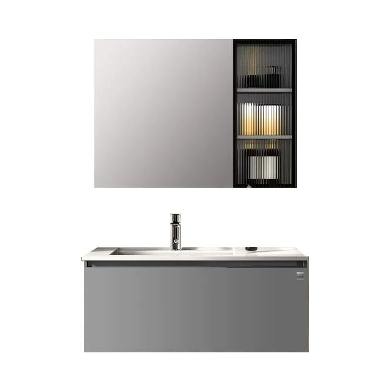 Modern Single Bath Vanity Gray Stone Rectangular Wall Mount Bathroom Vanity Clearhalo 'Bathroom Remodel & Bathroom Fixtures' 'Bathroom Vanities' 'bathroom_vanities' 'Home Improvement' 'home_improvement' 'home_improvement_bathroom_vanities' 1200x1200_38297c70-f7ed-4858-8c89-565b2e778792