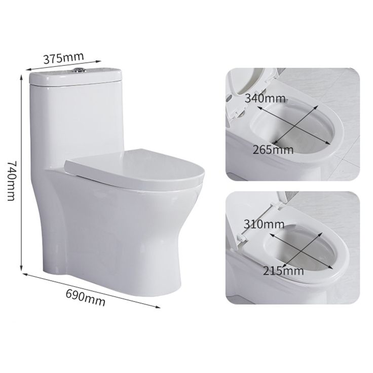 Inodoro moderno gris con sifón y chorro de agua, inodoro de una pieza para  montaje en pared para baño - Clearhalo