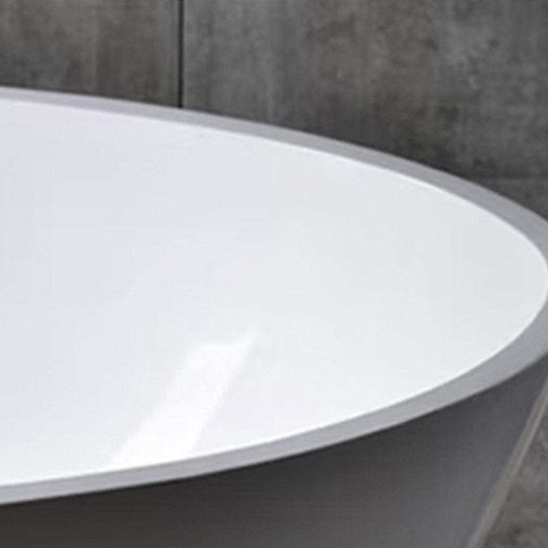 Modern Stone Oval Bath Tub Soaking Stand Alone Tub with Drain Clearhalo 'Bathroom Remodel & Bathroom Fixtures' 'Bathtubs' 'Home Improvement' 'home_improvement' 'home_improvement_bathtubs' 'Showers & Bathtubs' 1200x1200_3868b447-ac3a-4252-b19b-909b968c7a62