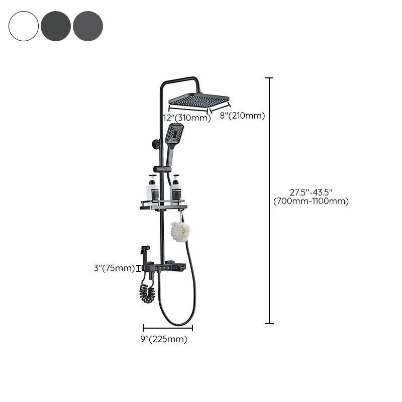 Modern Shower System Wall Mounted Spot Resist Shower System with Hand Shower Clearhalo 'Bathroom Remodel & Bathroom Fixtures' 'Home Improvement' 'home_improvement' 'home_improvement_shower_faucets' 'Shower Faucets & Systems' 'shower_faucets' 'Showers & Bathtubs Plumbing' 'Showers & Bathtubs' 1200x1200_38adc05f-a705-49e6-abe6-e62263faad04