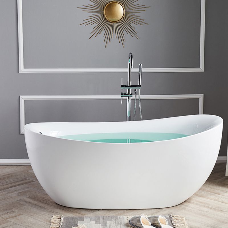 Modern Acrylic Freestanding Bath Tub Soaking 31.5-inch Tall Bathtub in White Clearhalo 'Bathroom Remodel & Bathroom Fixtures' 'Bathtubs' 'Home Improvement' 'home_improvement' 'home_improvement_bathtubs' 'Showers & Bathtubs' 1200x1200_38b52e77-a835-4976-9cd3-d7a79cdc787d