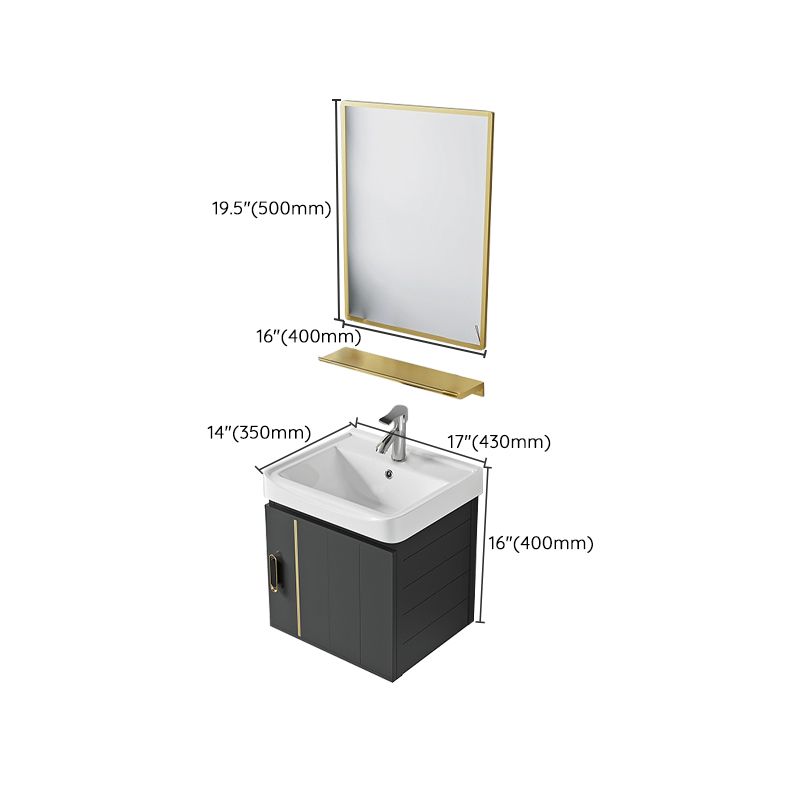 Modern Style Bath Vanity Wall Mount Dirt Resistant Bath Vanity with Faucet Clearhalo 'Bathroom Remodel & Bathroom Fixtures' 'Bathroom Vanities' 'bathroom_vanities' 'Home Improvement' 'home_improvement' 'home_improvement_bathroom_vanities' 1200x1200_38f63d33-5a63-4338-b7ea-77abb99273a8