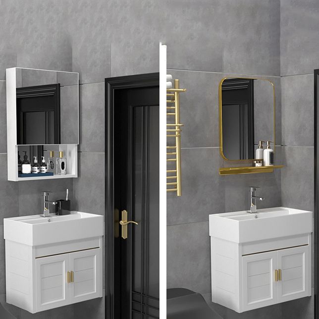 Glam Metal Base Vanity Wall Mount Bath Vanity Set with Soft Close Door Clearhalo 'Bathroom Remodel & Bathroom Fixtures' 'Bathroom Vanities' 'bathroom_vanities' 'Home Improvement' 'home_improvement' 'home_improvement_bathroom_vanities' 1200x1200_38f7e60e-a0bc-4bed-9475-7b66e4f77c2b