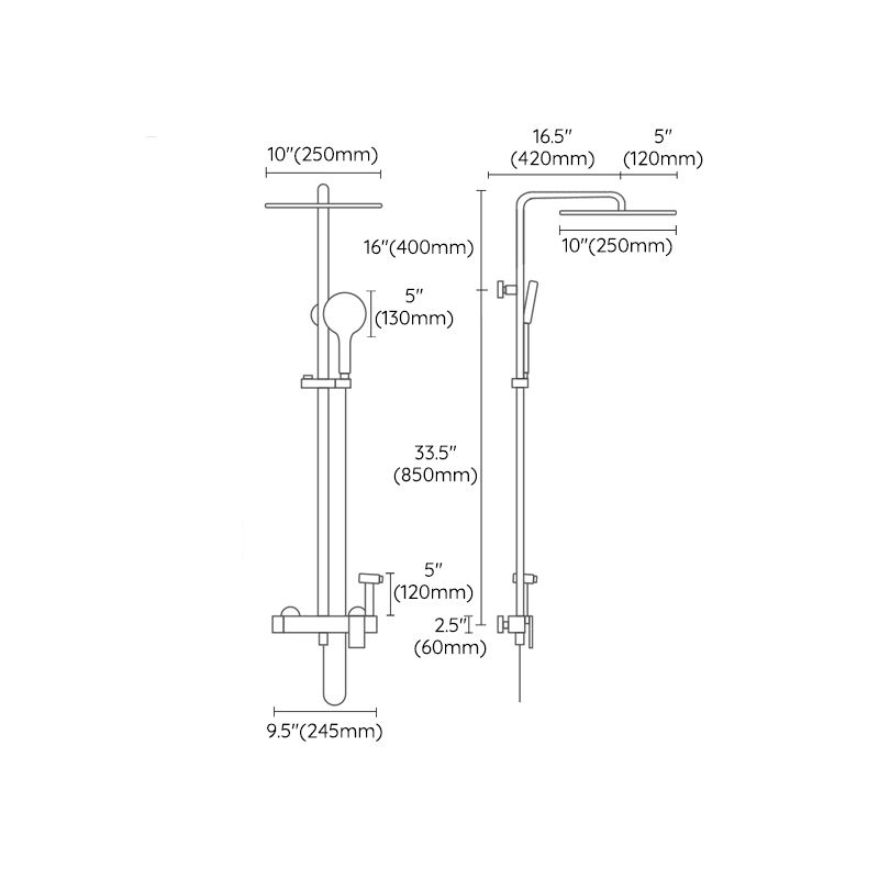 White Thermostatic Shower Set Bathroom Shower All Copper Household Clearhalo 'Bathroom Remodel & Bathroom Fixtures' 'Home Improvement' 'home_improvement' 'home_improvement_shower_faucets' 'Shower Faucets & Systems' 'shower_faucets' 'Showers & Bathtubs Plumbing' 'Showers & Bathtubs' 1200x1200_390b15a8-6c8e-4a47-a0d9-668f57befd02