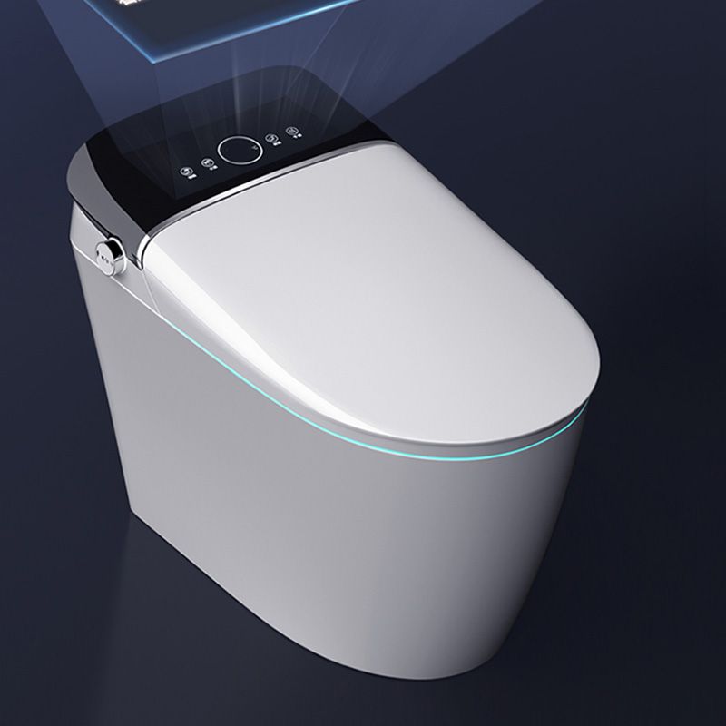 Temperature Control Ceramic Foot Sensor Elongated White Floor Standing Bidet Clearhalo 'Bathroom Remodel & Bathroom Fixtures' 'Bidets' 'Home Improvement' 'home_improvement' 'home_improvement_bidets' 'Toilets & Bidets' 1200x1200_393b267b-0b43-43b7-8bfe-e2f859fa2f90