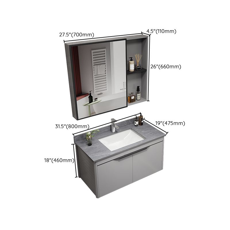 Single Sink Bathroom Vanity Modern Metal Base Rectangular Wall Mount Vanity Set Clearhalo 'Bathroom Remodel & Bathroom Fixtures' 'Bathroom Vanities' 'bathroom_vanities' 'Home Improvement' 'home_improvement' 'home_improvement_bathroom_vanities' 1200x1200_393d2069-030a-4208-8712-6a65717602ee