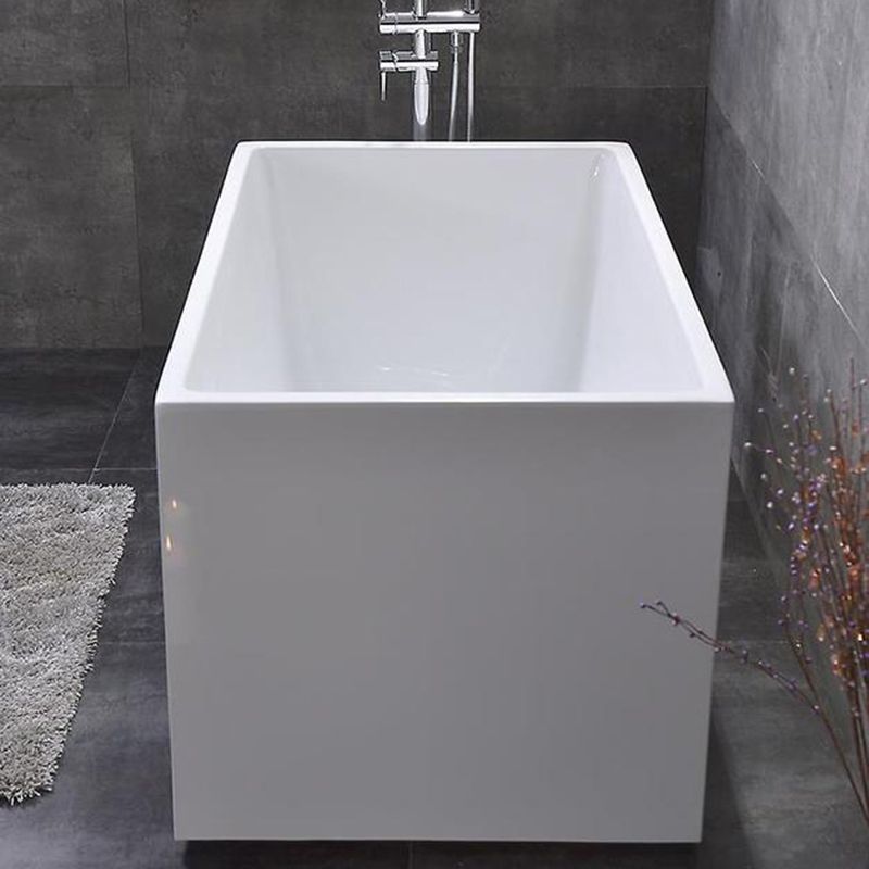 Soaking Acrylic Bathtub Antique Finish Rectangular Back to Wall Bath Tub Clearhalo 'Bathroom Remodel & Bathroom Fixtures' 'Bathtubs' 'Home Improvement' 'home_improvement' 'home_improvement_bathtubs' 'Showers & Bathtubs' 1200x1200_393e00fb-0542-4bf8-a645-a2ab50b55a12