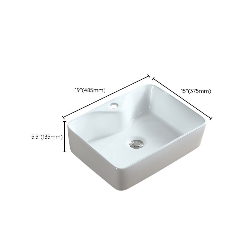 Modern Bathroom Sink Porcelain Rectangular Vessel with Pop-Up Drain Clearhalo 'Bathroom Remodel & Bathroom Fixtures' 'Bathroom Sinks & Faucet Components' 'Bathroom Sinks' 'bathroom_sink' 'Home Improvement' 'home_improvement' 'home_improvement_bathroom_sink' 1200x1200_397165a0-5109-427e-b5b6-665565354897