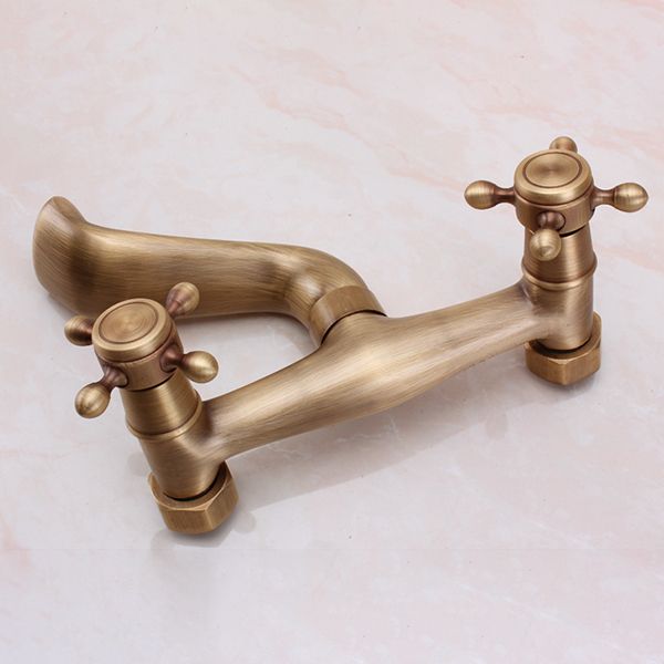 Traditional Wall Mounted Metal Tub Filler Double Handles Waterfall Tub Faucet Trim Clearhalo 'Bathroom Remodel & Bathroom Fixtures' 'Bathtub Faucets' 'bathtub_faucets' 'Home Improvement' 'home_improvement' 'home_improvement_bathtub_faucets' 1200x1200_39877352-7502-4fb6-8e5e-ca86b96153b4