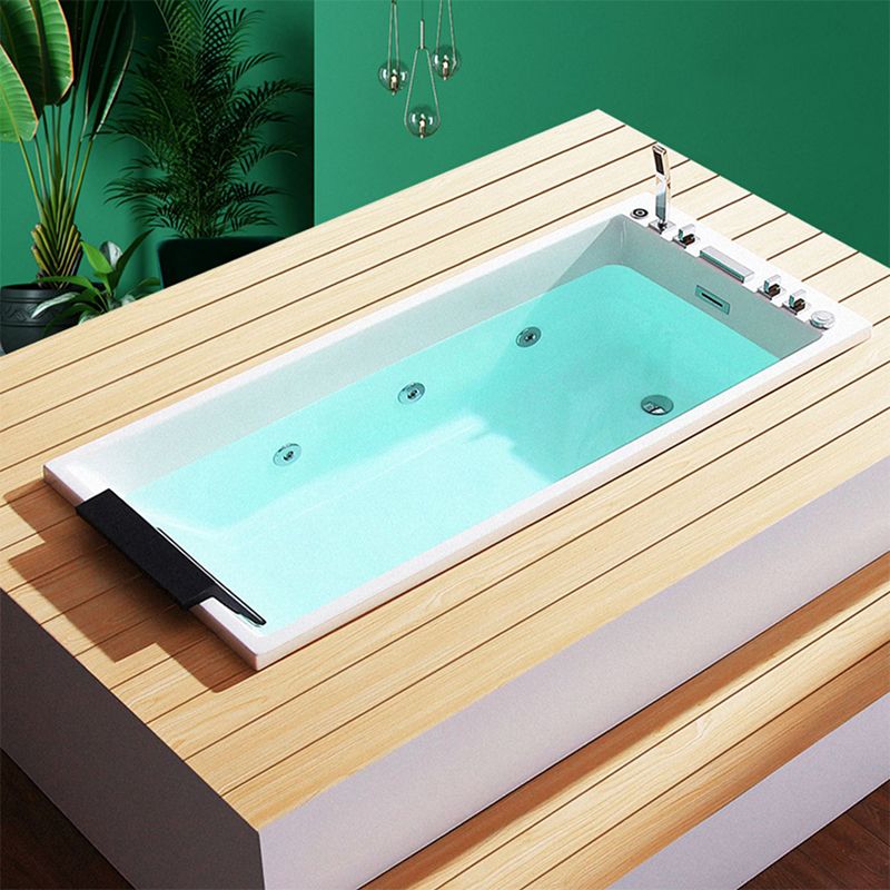 Modern Embedded Bathtub Acrylic Bath Tub with Drain and Massage Device Clearhalo 'Bathroom Remodel & Bathroom Fixtures' 'Bathtubs' 'Home Improvement' 'home_improvement' 'home_improvement_bathtubs' 'Showers & Bathtubs' 1200x1200_39c2e0bf-ed28-4f5b-a86c-060268a6fae9