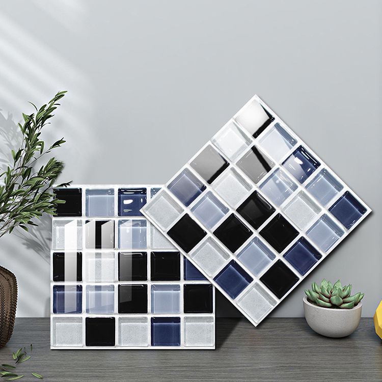 Square Peel and Stick Tiles Grid Mosaic Tile Indoor Wallpaper Clearhalo 'Flooring 'Home Improvement' 'home_improvement' 'home_improvement_peel_stick_blacksplash' 'Peel & Stick Backsplash Tile' 'peel_stick_blacksplash' 'Walls & Ceilings' Walls and Ceiling' 1200x1200_3a1231f3-e154-4166-9b06-26fb1dee47fa