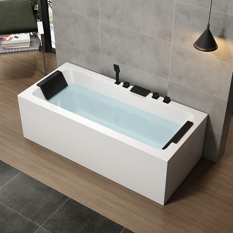 Soaking Back to Wall Bathtub Antique Finish Rectangular Modern Bath Tub Clearhalo 'Bathroom Remodel & Bathroom Fixtures' 'Bathtubs' 'Home Improvement' 'home_improvement' 'home_improvement_bathtubs' 'Showers & Bathtubs' 1200x1200_3a13f418-b5fc-4ab7-a1c9-19bfbdba2e25