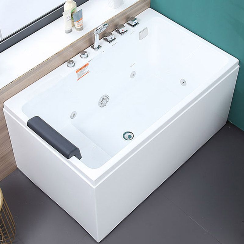 Bathroom Soaking Bath Tub Seat Included Back to Wall Bathtub Clearhalo 'Bathroom Remodel & Bathroom Fixtures' 'Bathtubs' 'Home Improvement' 'home_improvement' 'home_improvement_bathtubs' 'Showers & Bathtubs' 1200x1200_3a189d23-4903-449b-b417-93a97b34a858