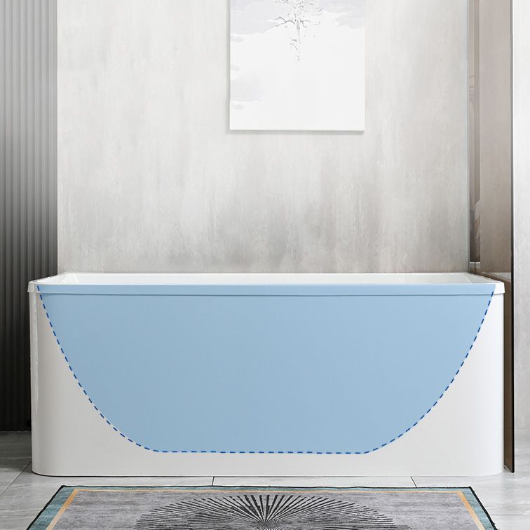 Back to Wall Soaking Bathtub Modern Rectangular Antique Finish Bath Tub Clearhalo 'Bathroom Remodel & Bathroom Fixtures' 'Bathtubs' 'Home Improvement' 'home_improvement' 'home_improvement_bathtubs' 'Showers & Bathtubs' 1200x1200_3a1f52ca-5350-4d28-8fa0-da47440eb5e4