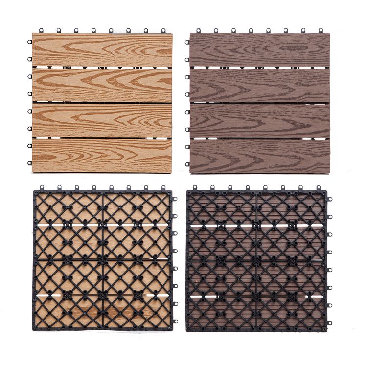 Tradition Rectangle Wood Tile Wire Brushed Brown Engineered Wood for Patio Garden Clearhalo 'Flooring 'Hardwood Flooring' 'hardwood_flooring' 'Home Improvement' 'home_improvement' 'home_improvement_hardwood_flooring' Walls and Ceiling' 1200x1200_3a218568-8338-45ec-9a3c-d1f8aa5c6ef1