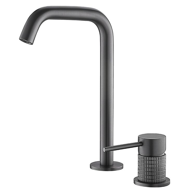 Luxury 8.97" H Vanity Sink Faucet Circular Lever Handle Basin Faucet Clearhalo 'bathroom_sink_faucets' 'Conjunta de Baño y Conjunta de Grifo' 'Coronamiento de Baño y Dispositivo de Baño' 'Grifo del lavabo del baño' 'Hogar' 'home_improvement' 'home_improvement_bathroom_sink_faucets' 'Mejoras para el hogar' 1200x1200_3a411864-e240-48d6-86a9-eaf23162caab