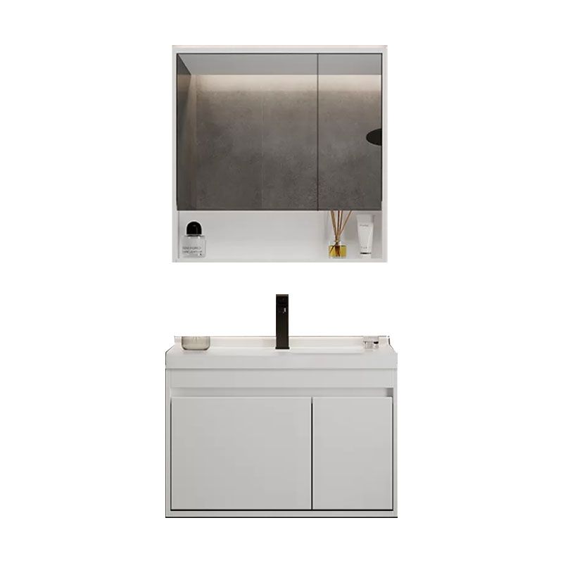 White Modern Wall Mounted Standard Open Console with Sink Set Clearhalo 'Bathroom Remodel & Bathroom Fixtures' 'Bathroom Vanities' 'bathroom_vanities' 'Home Improvement' 'home_improvement' 'home_improvement_bathroom_vanities' 1200x1200_3a521fd8-e112-47e7-ac3f-f2a24e3129ab