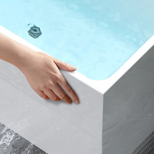 Back to Wall Soaking Bathtub Modern Rectangular Antique Finish Bathtub Clearhalo 'Bathroom Remodel & Bathroom Fixtures' 'Bathtubs' 'Home Improvement' 'home_improvement' 'home_improvement_bathtubs' 'Showers & Bathtubs' 1200x1200_3a6accaf-9707-4a83-ba44-e33b7b752e56