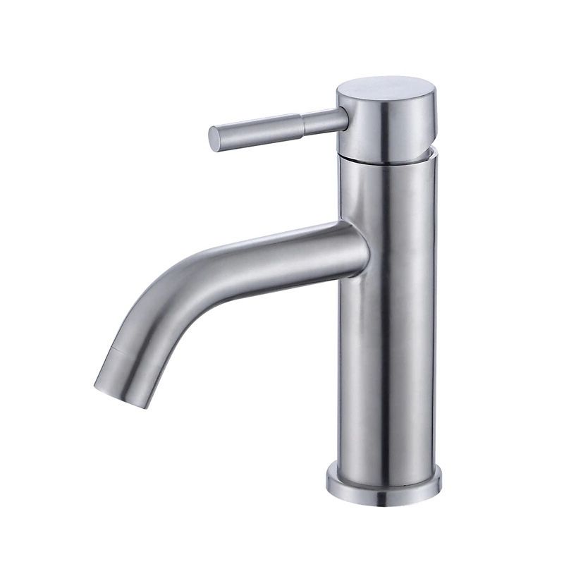 Modern Sliver Centerset Faucet Solid Color Bathroom Faucet with Lever Handle Clearhalo 'Bathroom Remodel & Bathroom Fixtures' 'Bathroom Sink Faucets' 'Bathroom Sinks & Faucet Components' 'bathroom_sink_faucets' 'Home Improvement' 'home_improvement' 'home_improvement_bathroom_sink_faucets' 1200x1200_3a849b5c-9a76-449c-89a5-f859444256bf