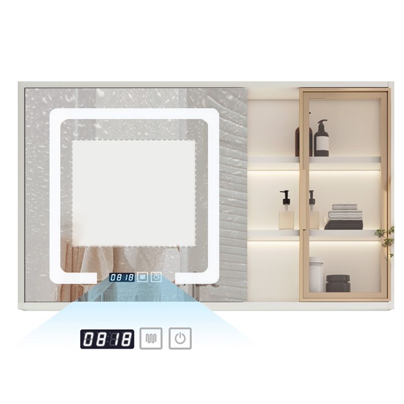 White Bathroom Vanity Mirror Rectangle Single Sink Wall Mount 2 Drawers Vanity with Door Clearhalo 'Bathroom Remodel & Bathroom Fixtures' 'Bathroom Vanities' 'bathroom_vanities' 'Home Improvement' 'home_improvement' 'home_improvement_bathroom_vanities' 1200x1200_3a879cb5-3c14-4da6-8100-656ffbcab64c