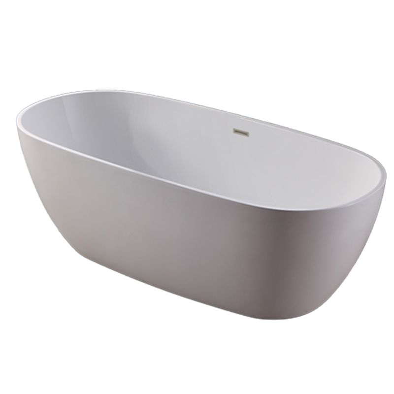 Oval Freestanding Bath Tub Modern Acrylic Bathtub for Bathroom Clearhalo 'Bathroom Remodel & Bathroom Fixtures' 'Bathtubs' 'Home Improvement' 'home_improvement' 'home_improvement_bathtubs' 'Showers & Bathtubs' 1200x1200_3a90842d-584a-4bf5-91fe-801dd3061cd8