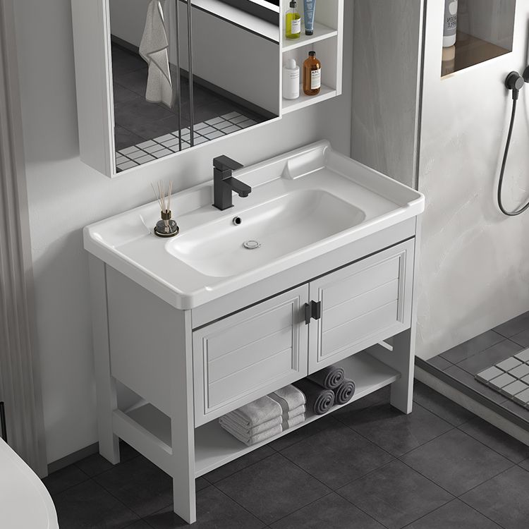 Modern Bathroom Vanity Freestanding Faucet Included Bathroom Sink Vanity Clearhalo 'Bathroom Remodel & Bathroom Fixtures' 'Bathroom Vanities' 'bathroom_vanities' 'Home Improvement' 'home_improvement' 'home_improvement_bathroom_vanities' 1200x1200_3a9fa0c6-a1cb-43a3-9713-372e6371be3a