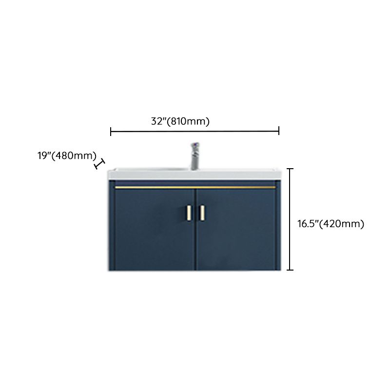 Modern Wall-mounted Bathroom Vanity Cabinet with Soft Close Door Clearhalo 'Bathroom Remodel & Bathroom Fixtures' 'Bathroom Vanities' 'bathroom_vanities' 'Home Improvement' 'home_improvement' 'home_improvement_bathroom_vanities' 1200x1200_3aa6c808-a99c-4260-abc2-45036a5ff689