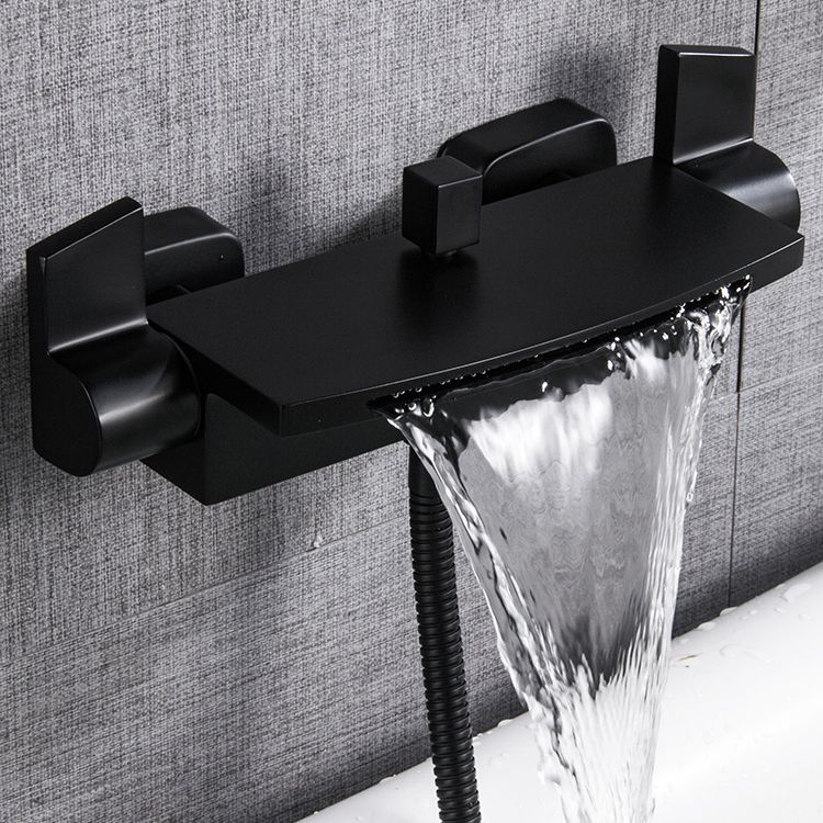 Tub Spout Bathroom Waterfall Wall Mounted Storage Shelf Bathroom Faucet Clearhalo 'Bathroom Remodel & Bathroom Fixtures' 'Bathtub Faucets' 'bathtub_faucets' 'Home Improvement' 'home_improvement' 'home_improvement_bathtub_faucets' 1200x1200_3ac687e2-ad5c-48ea-841c-a380be15072a