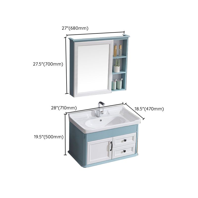 Wall Mount Mirror Included Sink Vanity with Sink for Bathroom Clearhalo 'Bathroom Remodel & Bathroom Fixtures' 'Bathroom Vanities' 'bathroom_vanities' 'Home Improvement' 'home_improvement' 'home_improvement_bathroom_vanities' 1200x1200_3aed8300-a073-4747-b28d-9d865ea39b1e