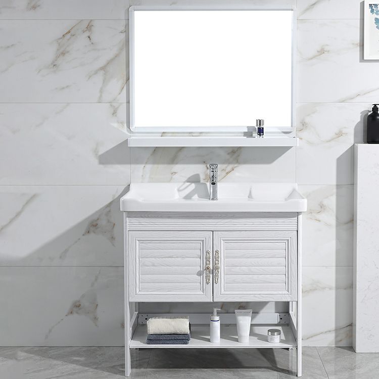 Modern Freestanding Sink Included Sink Vanity in White for Bathroom Clearhalo 'Bathroom Remodel & Bathroom Fixtures' 'Bathroom Vanities' 'bathroom_vanities' 'Home Improvement' 'home_improvement' 'home_improvement_bathroom_vanities' 1200x1200_3b1b950d-e130-4096-9ceb-1ba9d0902d27