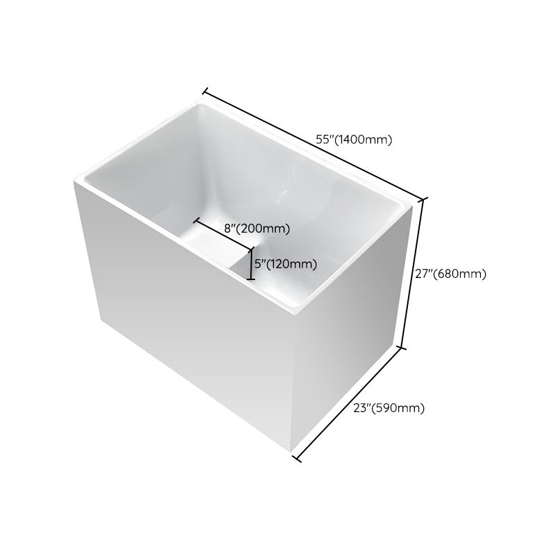 Modern Rectangular Bathtub Center Acrylic Stand Alone Soaking Bath Clearhalo 'Bathroom Remodel & Bathroom Fixtures' 'Bathtubs' 'Home Improvement' 'home_improvement' 'home_improvement_bathtubs' 'Showers & Bathtubs' 1200x1200_3b358f92-c401-4e0a-be38-2f411e191534