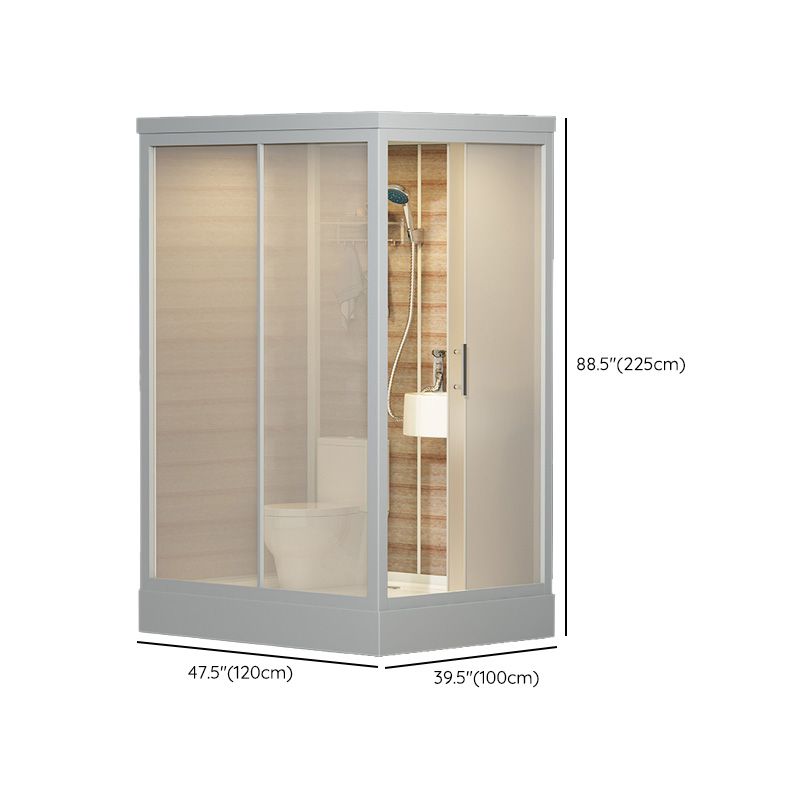 Modern Rectangle Shower Stall Clear Tempered Shower Stall for Bathroom Clearhalo 'Bathroom Remodel & Bathroom Fixtures' 'Home Improvement' 'home_improvement' 'home_improvement_shower_stalls_enclosures' 'Shower Stalls & Enclosures' 'shower_stalls_enclosures' 'Showers & Bathtubs' 1200x1200_3bb79e50-e63f-4288-95b2-ea50a1e8e957