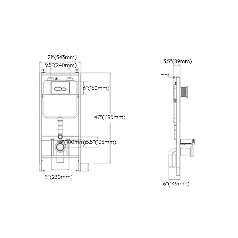 Modern Wall Hung Toilet One-Piece Urine Toilet with Seat for Washroom Clearhalo 'Bathroom Remodel & Bathroom Fixtures' 'Home Improvement' 'home_improvement' 'home_improvement_toilets' 'Toilets & Bidets' 'Toilets' 1200x1200_3bbe5789-465f-4366-80c4-976f707362e6