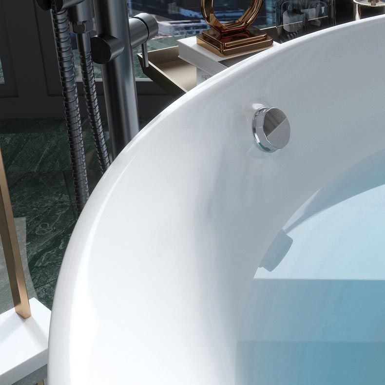 Modern Acrylic Bathtub Round Freestanding Tub for Home and Hotel Clearhalo 'Bathroom Remodel & Bathroom Fixtures' 'Bathtubs' 'Home Improvement' 'home_improvement' 'home_improvement_bathtubs' 'Showers & Bathtubs' 1200x1200_3c103bba-a81a-4e9f-a24b-91287a18bb69