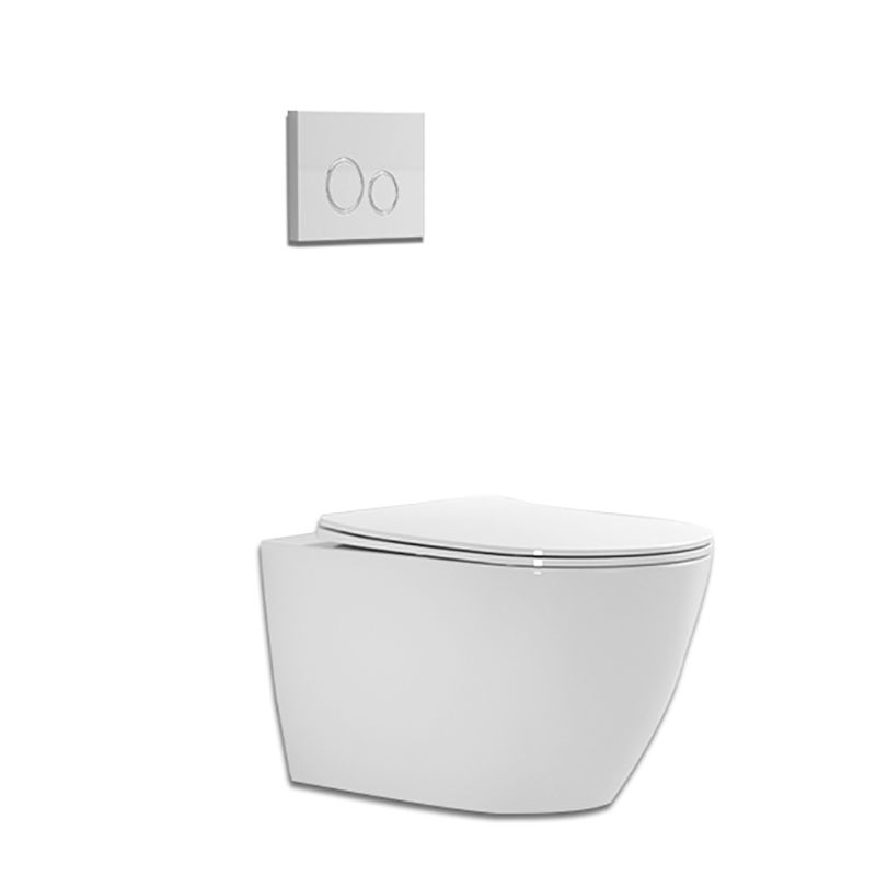 Contemporary Wall Hung Toilet Set Elongated Gloss Finish Ceramic Wall Mounted Bidet Clearhalo 'Bathroom Remodel & Bathroom Fixtures' 'Bidets' 'Home Improvement' 'home_improvement' 'home_improvement_bidets' 'Toilets & Bidets' 1200x1200_3c1bda27-7868-41a0-9d67-270280aa15cc