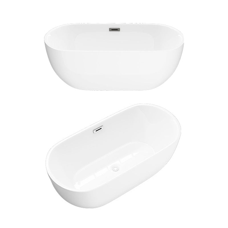 Matte Finish Acrylic Freestanding Tub Contemporary Oval Bathtub Clearhalo 'Bathroom Remodel & Bathroom Fixtures' 'Bathtubs' 'Home Improvement' 'home_improvement' 'home_improvement_bathtubs' 'Showers & Bathtubs' 1200x1200_3c361726-75ee-44ee-bb36-87db06e1fa3b