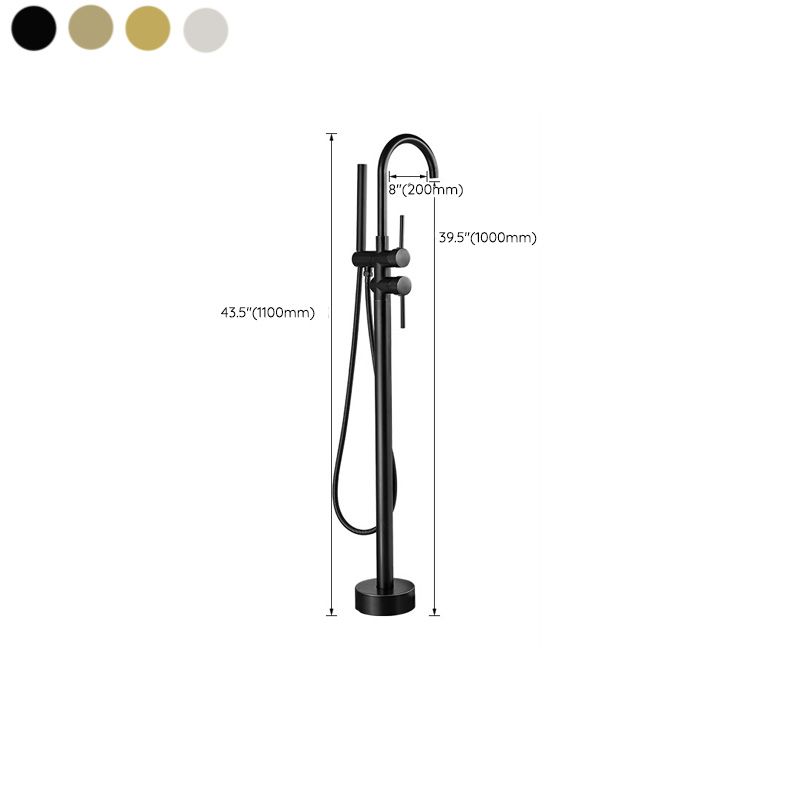 Floor Metal Freestanding Tub Filler Swivel Copper Freestanding Faucet Clearhalo 'Bathroom Remodel & Bathroom Fixtures' 'Bathtub Faucets' 'bathtub_faucets' 'Home Improvement' 'home_improvement' 'home_improvement_bathtub_faucets' 1200x1200_3c4f523e-570f-42e6-9ae4-00bf7b821f45