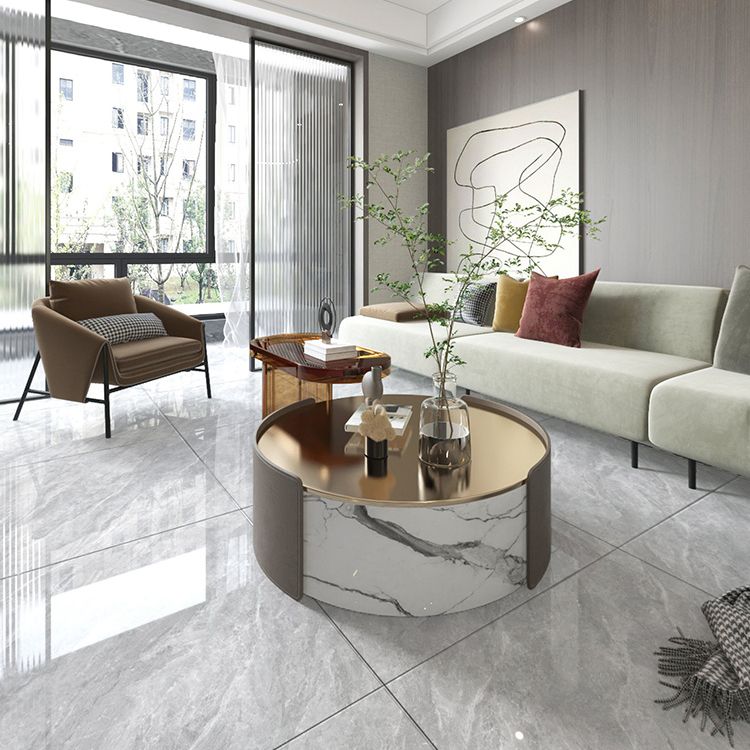 Contemporary Square Tile Marble Pattern Polished Porcelain Wall & Floor Tile Clearhalo 'Floor Tiles & Wall Tiles' 'floor_tiles_wall_tiles' 'Flooring 'Home Improvement' 'home_improvement' 'home_improvement_floor_tiles_wall_tiles' Walls and Ceiling' 1200x1200_3c6be735-102c-42b6-9291-664d4d78b186