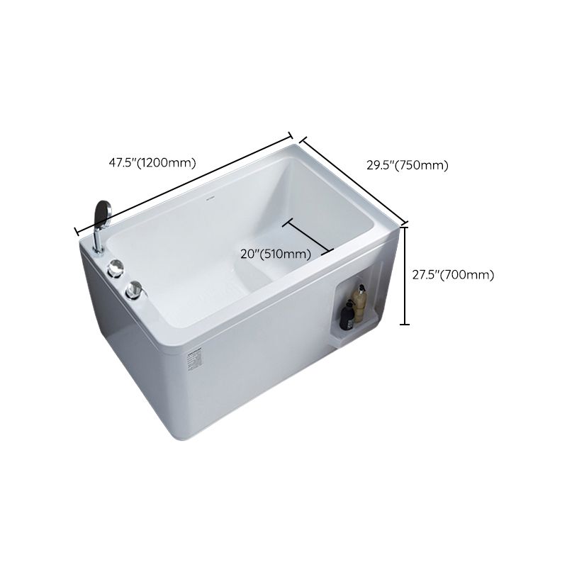 Small Tub Modern Soaking White Acrylic Bathroom Back to Wall Bathtub Clearhalo 'Bathroom Remodel & Bathroom Fixtures' 'Bathtubs' 'Home Improvement' 'home_improvement' 'home_improvement_bathtubs' 'Showers & Bathtubs' 1200x1200_3c967933-064c-4ccd-a453-9484f9e69638