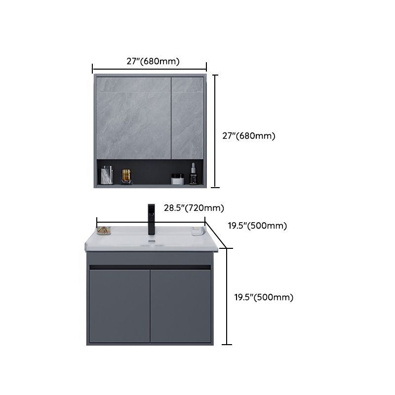 Solid Wood Wall Mount Single-Sink Modern Open Console with Sink Set Clearhalo 'Bathroom Remodel & Bathroom Fixtures' 'Bathroom Vanities' 'bathroom_vanities' 'Home Improvement' 'home_improvement' 'home_improvement_bathroom_vanities' 1200x1200_3c974c0c-a72a-436f-be59-085d473b9236