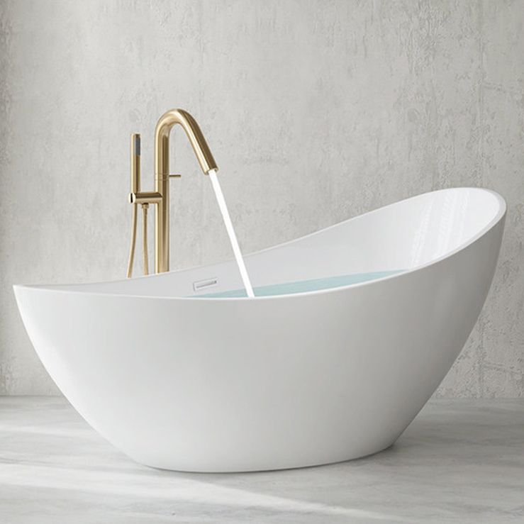 Oval Flat Bottom Soaking Bathtub Antique Finish Modern Bathtub (Board not Included) Clearhalo 'Bathroom Remodel & Bathroom Fixtures' 'Bathtubs' 'Home Improvement' 'home_improvement' 'home_improvement_bathtubs' 'Showers & Bathtubs' 1200x1200_3c9f2441-9c5a-480a-866f-e26e50ed609c