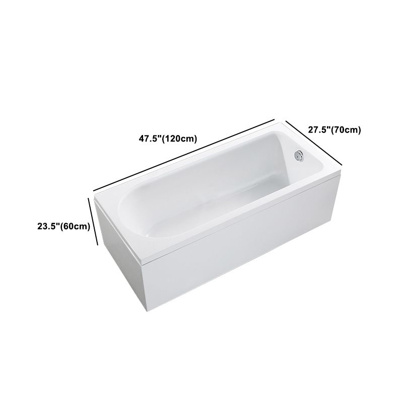 Modern Acrylic Home Bathtub Freestanding Rectangular Tub in White Clearhalo 'Bathroom Remodel & Bathroom Fixtures' 'Bathtubs' 'Home Improvement' 'home_improvement' 'home_improvement_bathtubs' 'Showers & Bathtubs' 1200x1200_3cad9450-bf05-4286-a1f2-78bc5da3afef