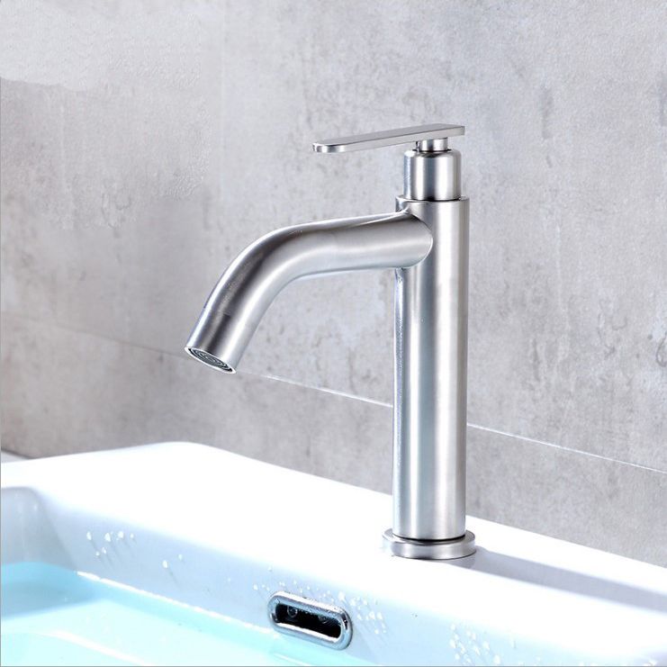 Modern Vessel Faucet Stainless Steel Low Arc Basin Lavatory Faucet Clearhalo 'Bathroom Remodel & Bathroom Fixtures' 'Bathroom Sink Faucets' 'Bathroom Sinks & Faucet Components' 'bathroom_sink_faucets' 'Home Improvement' 'home_improvement' 'home_improvement_bathroom_sink_faucets' 1200x1200_3d269cc7-da9e-48ca-ac2d-29a3c99593a2