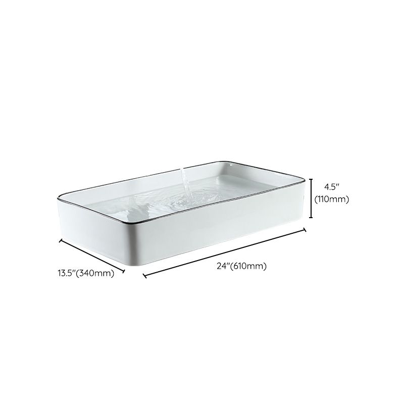 Modern Bathroom Sink Pop-Up Drain Porcelain Rectangular Vessel Sink Clearhalo 'Bathroom Remodel & Bathroom Fixtures' 'Bathroom Sinks & Faucet Components' 'Bathroom Sinks' 'bathroom_sink' 'Home Improvement' 'home_improvement' 'home_improvement_bathroom_sink' 1200x1200_3d3f65ff-479a-4f8f-a246-e54ab35b2635