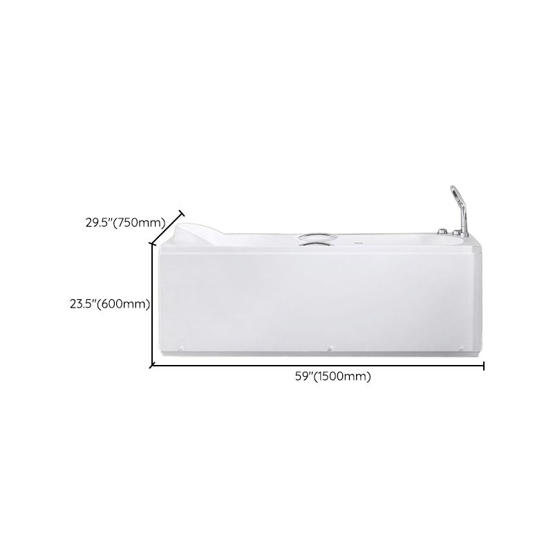 Rectangular Bath Soaking Back to Wall Bathtub in White (Board not Included) Clearhalo 'Bathroom Remodel & Bathroom Fixtures' 'Bathtubs' 'Home Improvement' 'home_improvement' 'home_improvement_bathtubs' 'Showers & Bathtubs' 1200x1200_3d4d8c21-6fd9-4679-942f-4a9c0d93c85c