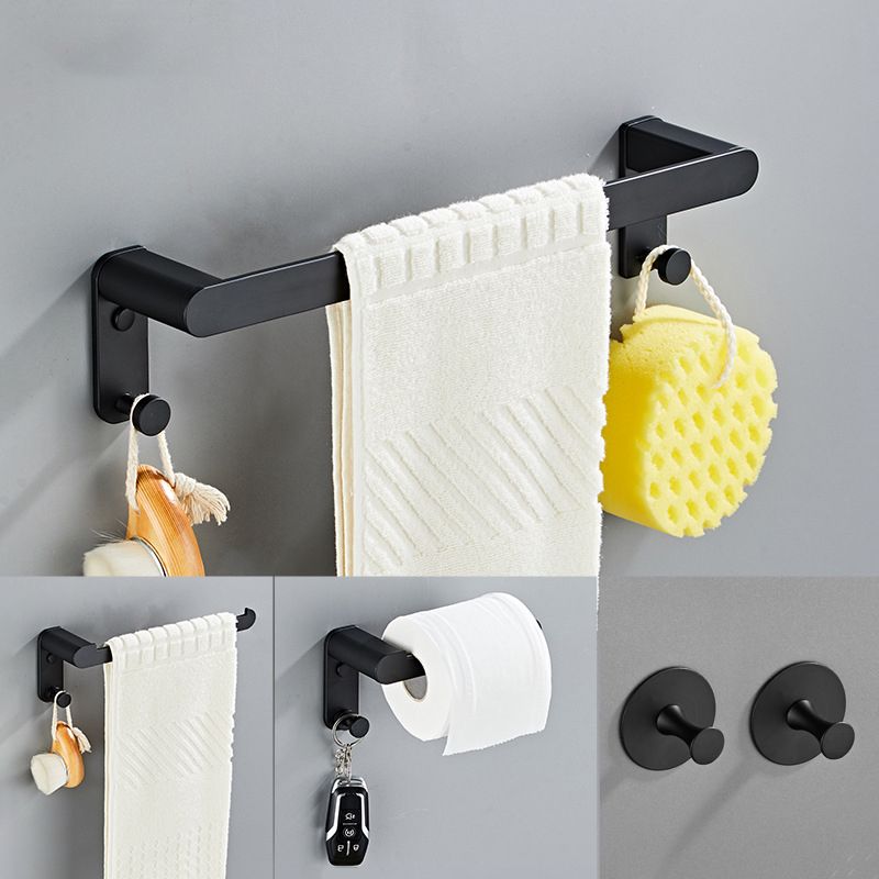 Metal Bathroom Set 5-piece Modern Style Black Bathroom Hardware Set Clearhalo 'Bathroom Hardware Sets' 'Bathroom Hardware' 'Bathroom Remodel & Bathroom Fixtures' 'bathroom_hardware_sets' 'Home Improvement' 'home_improvement' 'home_improvement_bathroom_hardware_sets' 1200x1200_3d5ae2ce-82a0-4267-a513-a1c981771ae2