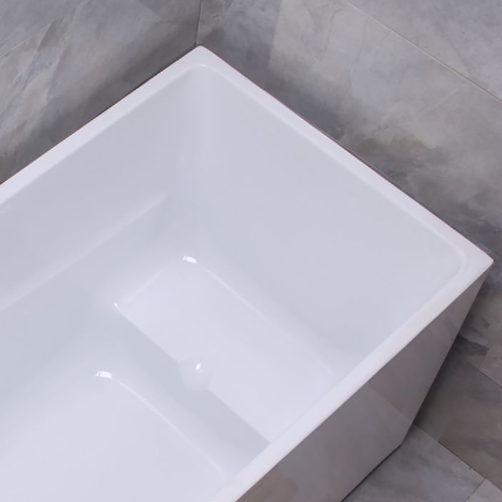 Modern Back to Wall Bathtub Rectangular Antique Finish Soaking Bath Clearhalo 'Bathroom Remodel & Bathroom Fixtures' 'Bathtubs' 'Home Improvement' 'home_improvement' 'home_improvement_bathtubs' 'Showers & Bathtubs' 1200x1200_3d5f6743-d0e6-49a6-a744-efa8505c7f82