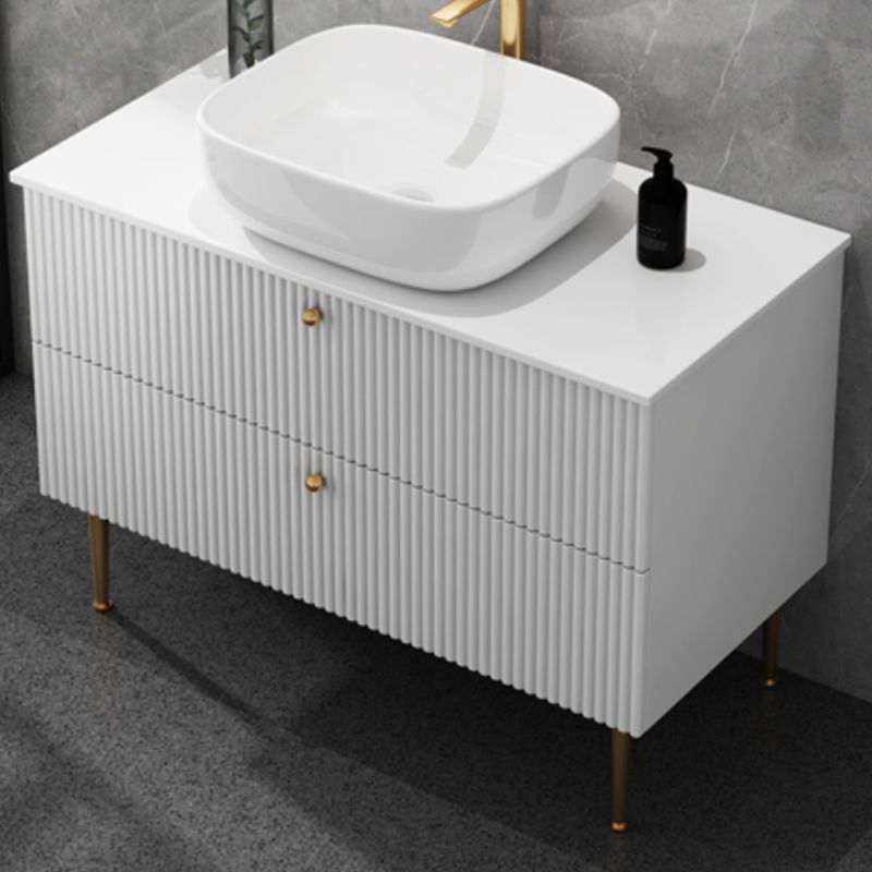 White Free-standing Standard Modern Oval Open Console with Sink Set Clearhalo 'Bathroom Remodel & Bathroom Fixtures' 'Bathroom Vanities' 'bathroom_vanities' 'Home Improvement' 'home_improvement' 'home_improvement_bathroom_vanities' 1200x1200_3d90a75e-f565-407b-a3d1-08ef6440c984